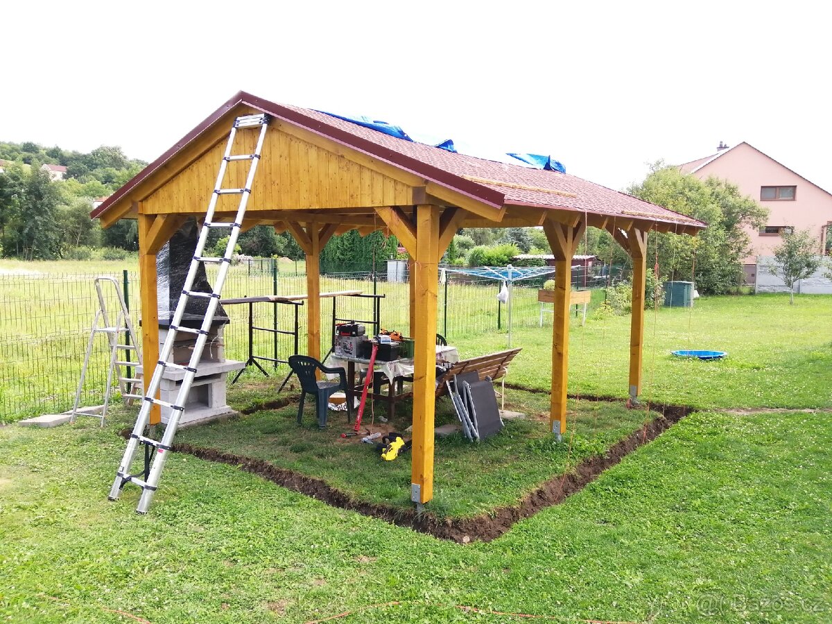 Pergoly, chaty, dřevostavby, garážová stání, zahradní domky - 17