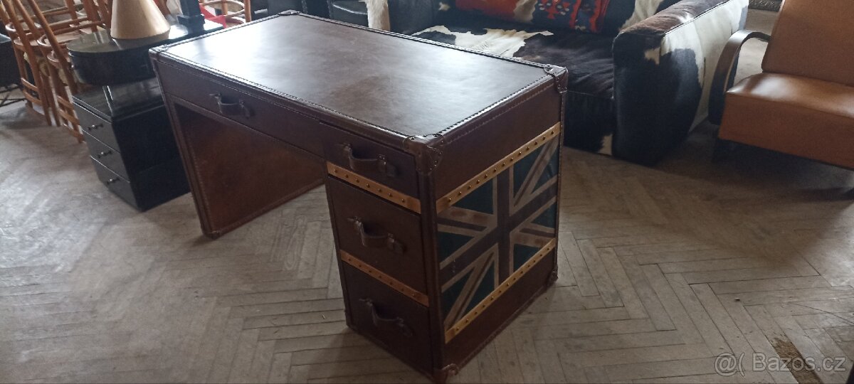 Psací stůl do prostoru kožený top model - 17