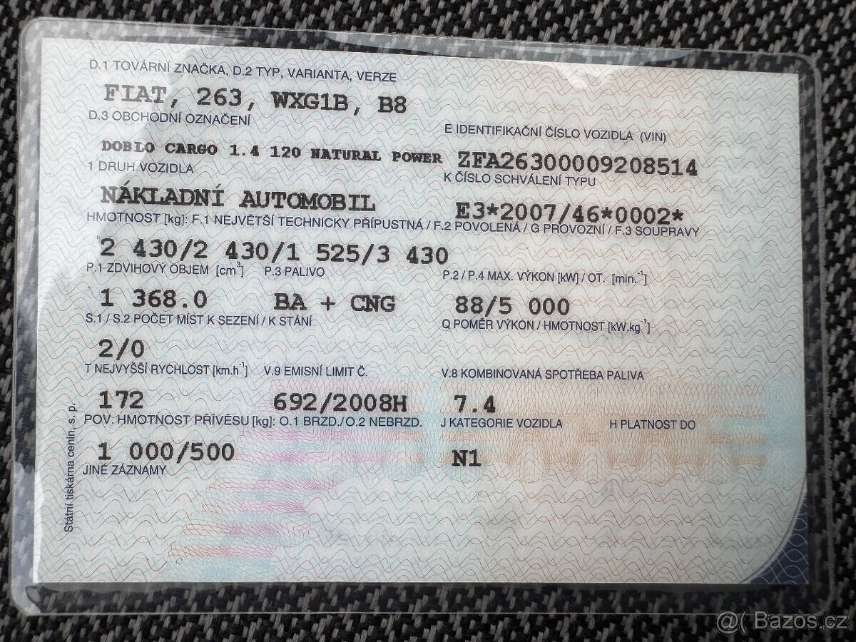 Fiat Doblo 1.4T 88kw CNG, rv2012,NOVÁ STK,VESTAVBA NA SPANÍ - 17