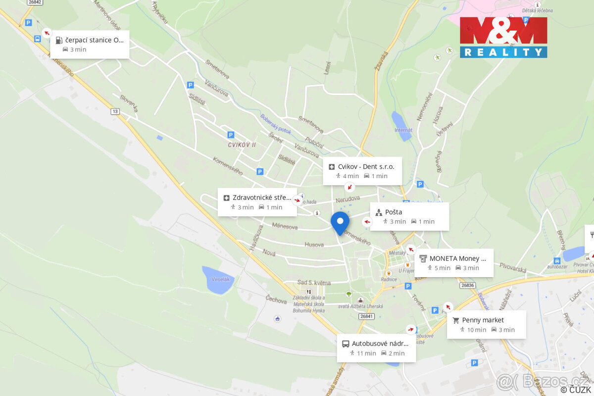 Prodej nájemního domu v Cvikově, ul. Komenského - 17