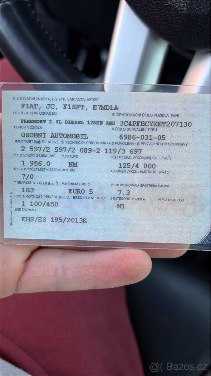 Fiat Freemont 2.0 JTD, 7 míst, automat, 2014 - 17