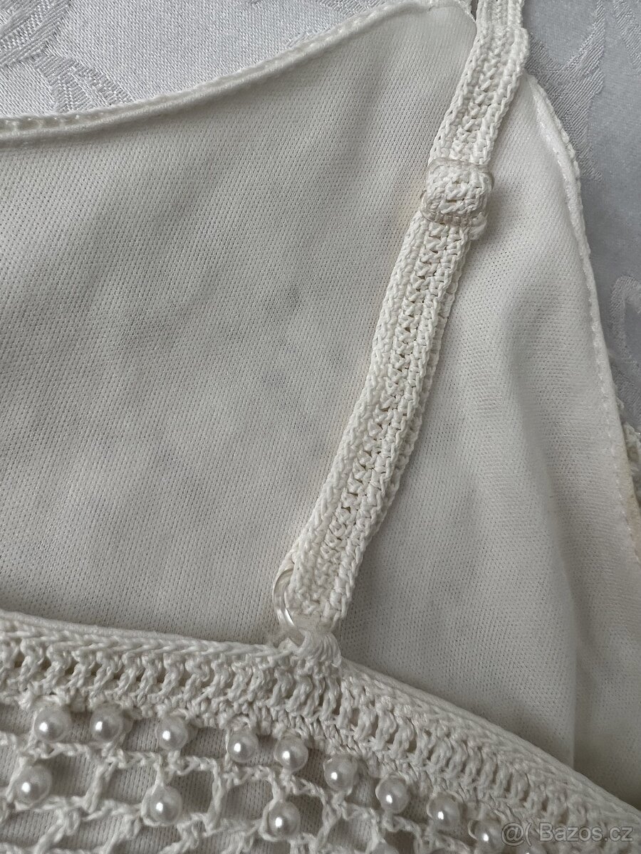 Morris - dáms. nové luxusní tílko s perličkami – XS/S? - 17