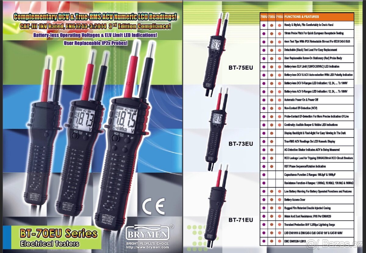 NOVÁ dvoupólová ledková zkoušečka Brymen BT 71EU - 17