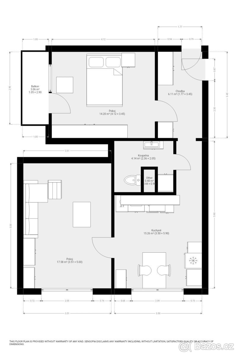 Byt k podnájmu 2+1, Opálkova, Brno - Bystrc, 20.900 Kč/měsíc - 17