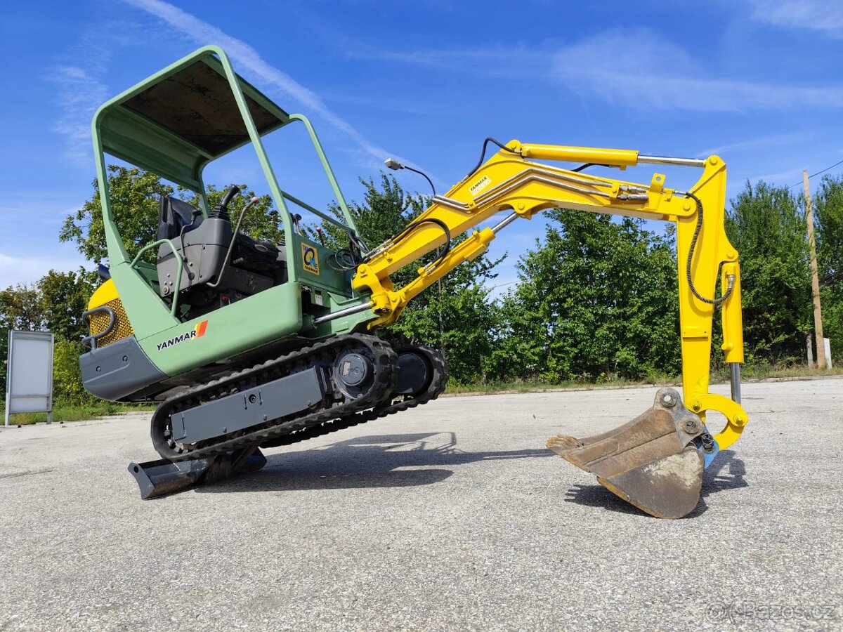 Minibagr Yanmar B15 /1600kg/, 2x lyžica - 17