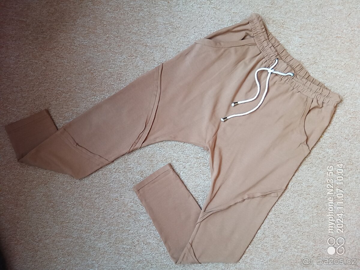 Harémky - nasrávačky - baggy sv. hnědé - 17