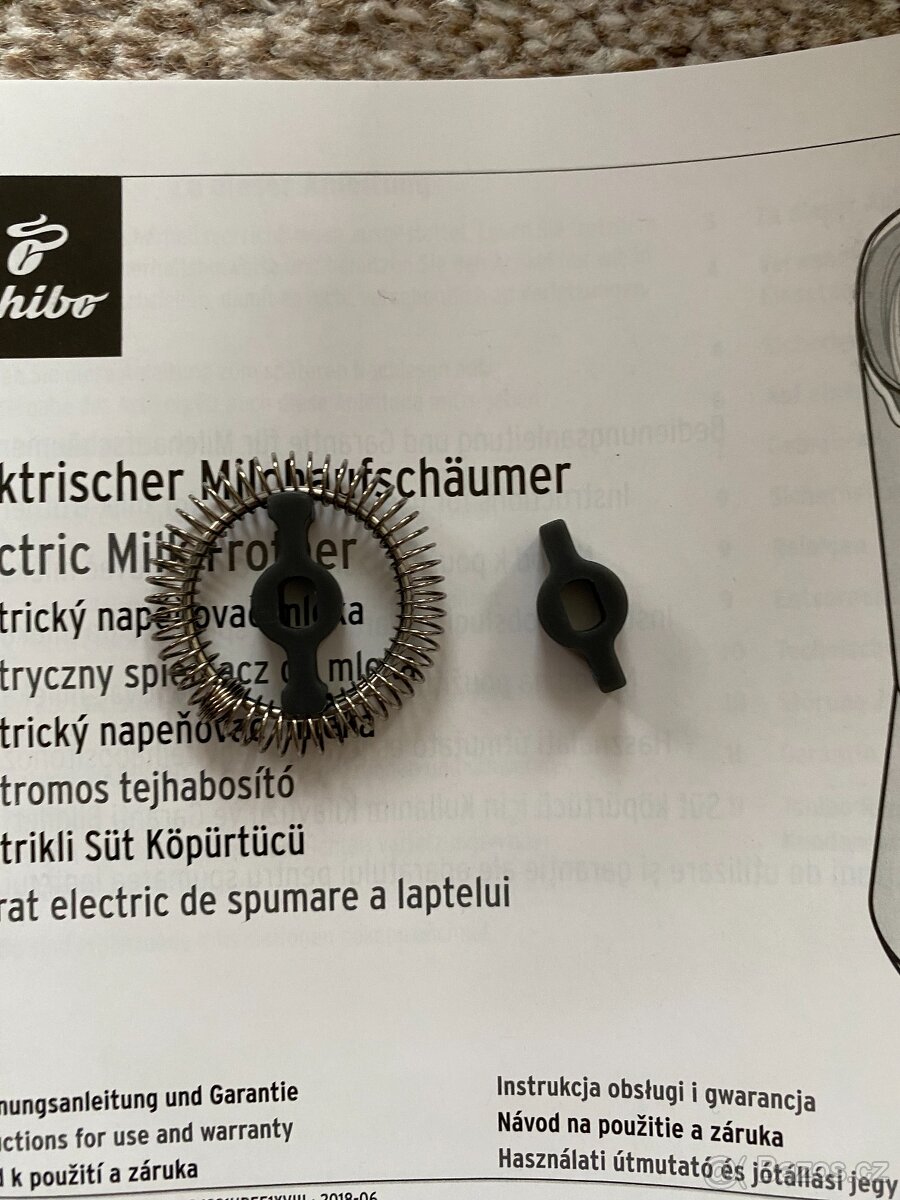 Nový elektrický napěňovač mléka Tchibo - orig. balení, černý - 17