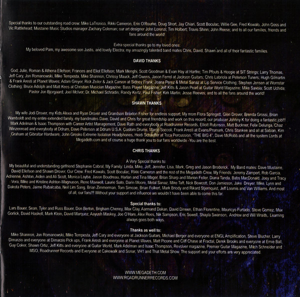 CD Megadeth – Th1rt3en 2011 - 17