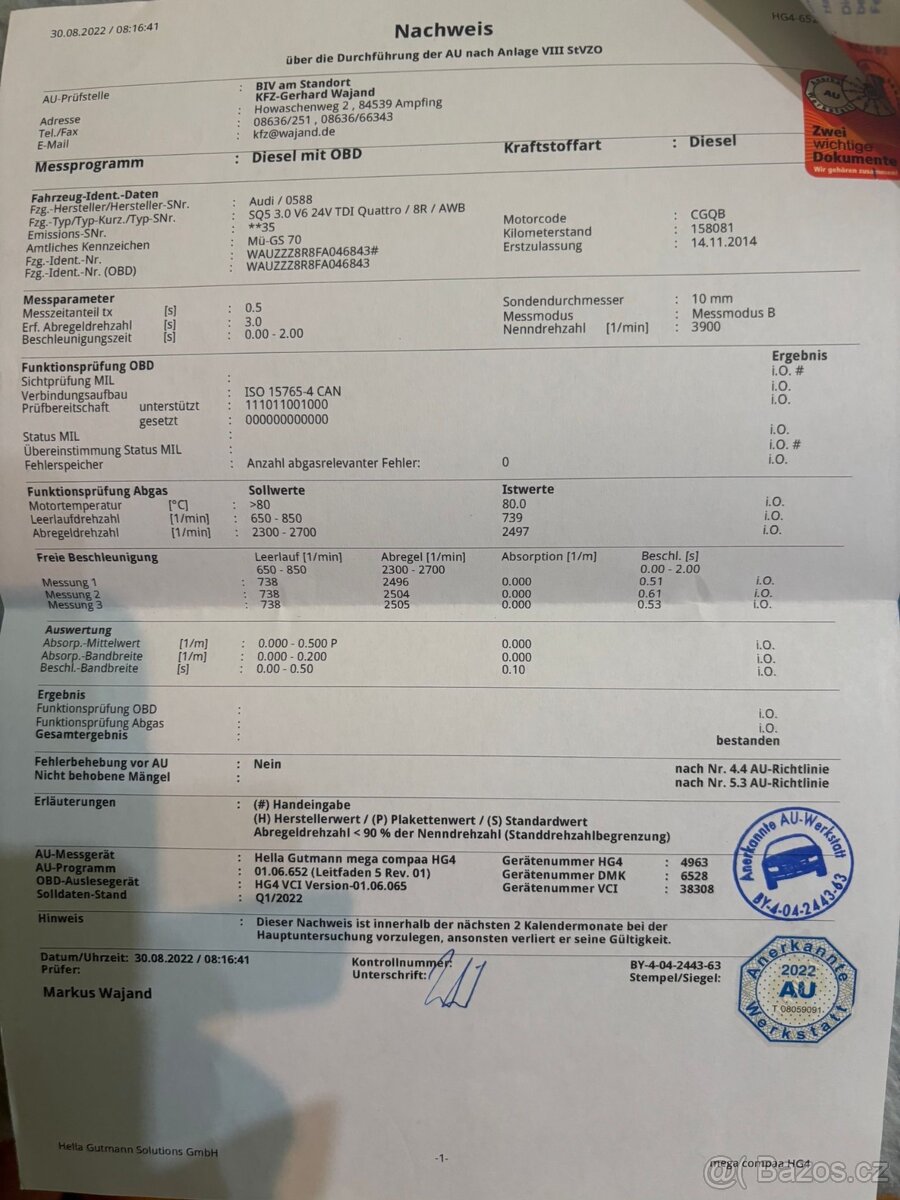 AUDI SQ5 3.0 BiTDI, B&O,TOP STAV A VÝBAVA,GARANCE KM, CEBIE - 17