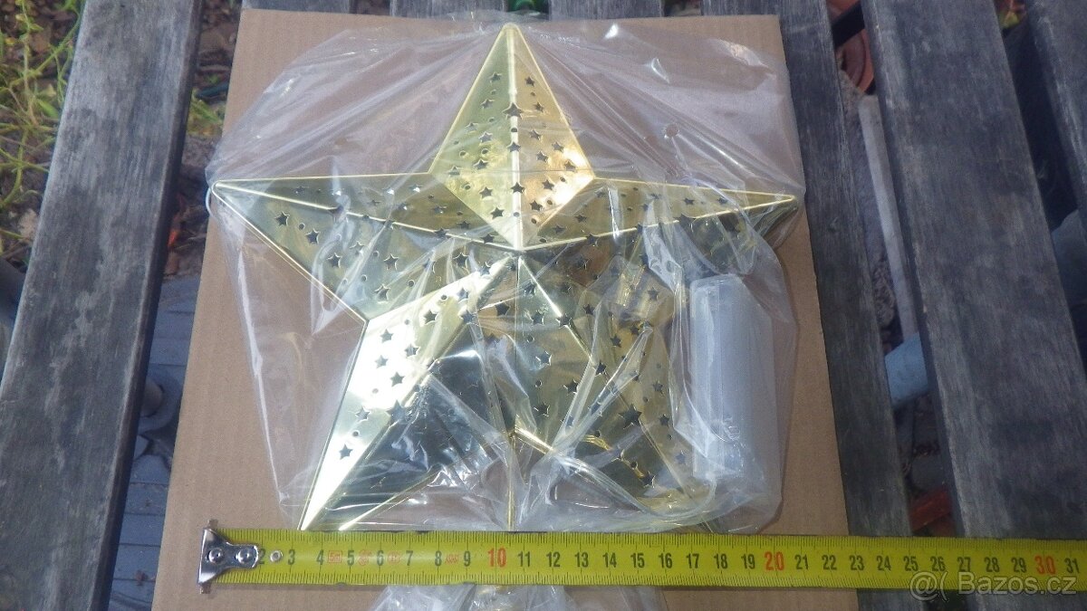 Vánoční dekorace hvězda stromek ozdoby - 17