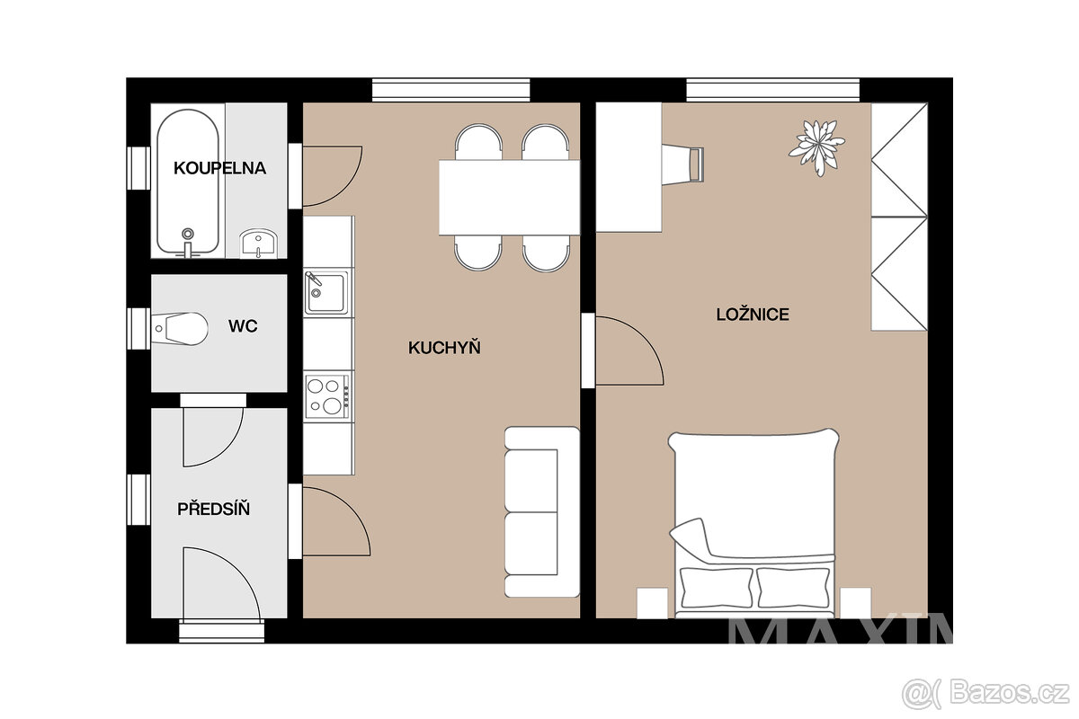 Byt 2+kk o ploše 42 m2 - Praha, Žižkov - 17