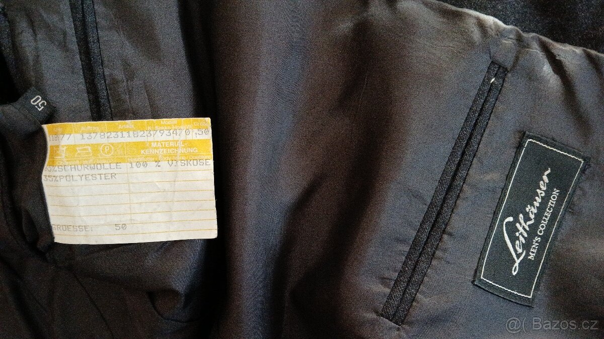 Pěkný kvalitní pánský oblek LEITHÄUSER vel.50 - 17