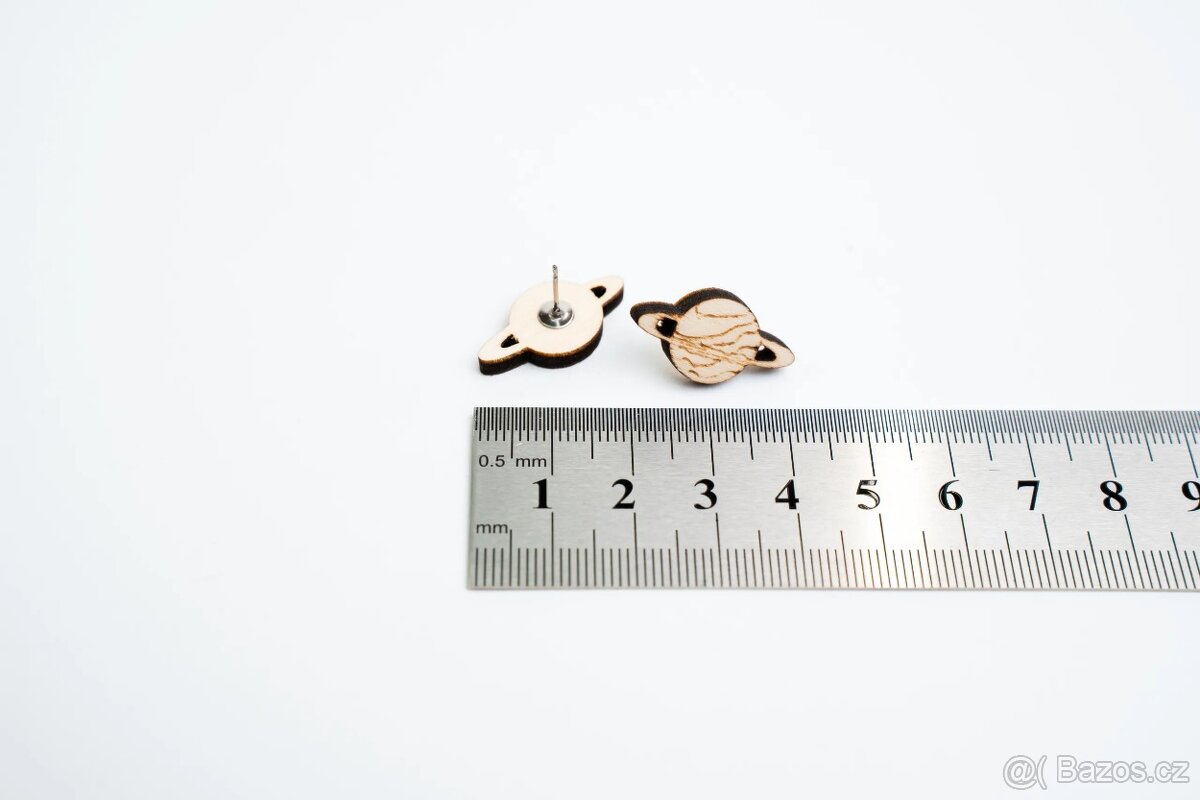 Náušnice Space root - gravírované - 17