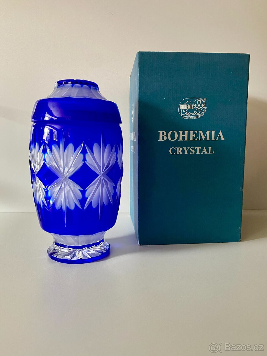 dóza skleněná dóza přejímaný křišťál urna sklo - 17