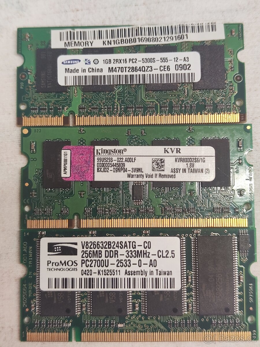 Velká sada RAM pamětí (DDR3, DDR2, DDR1) - 17