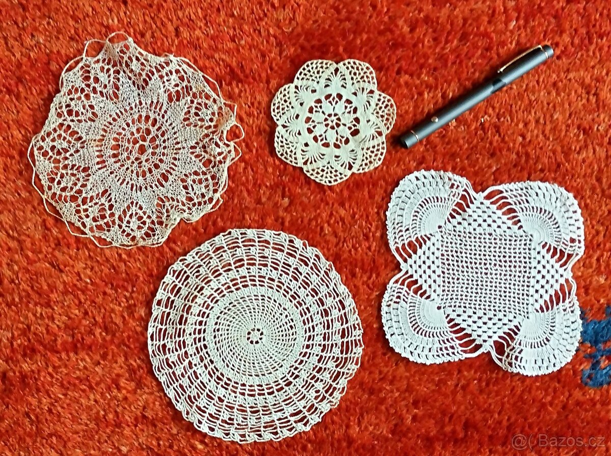 Retro dečky krajkové - háčkované či paličkované - 17