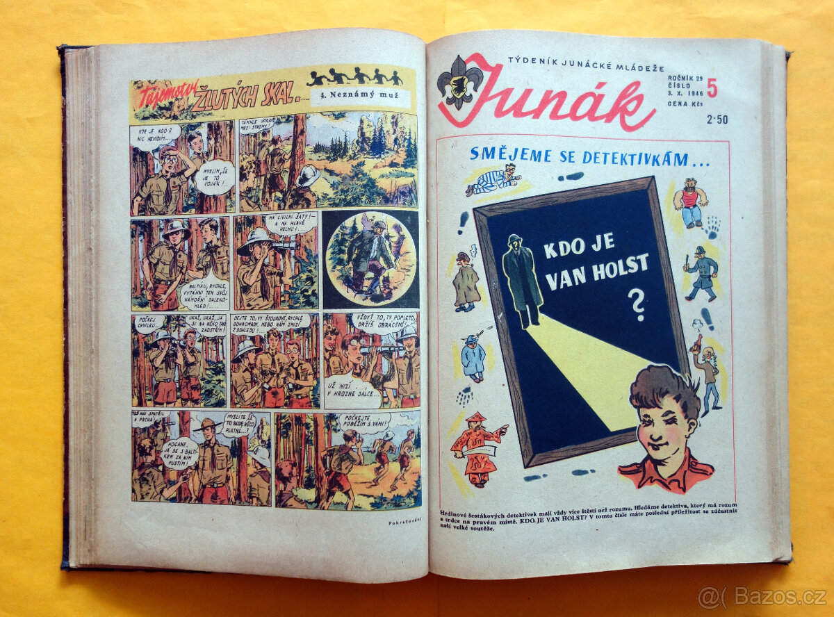 kompletní Junák- 29. ročník /1946- 47/ svázaná čísla 1.- 47. - 17