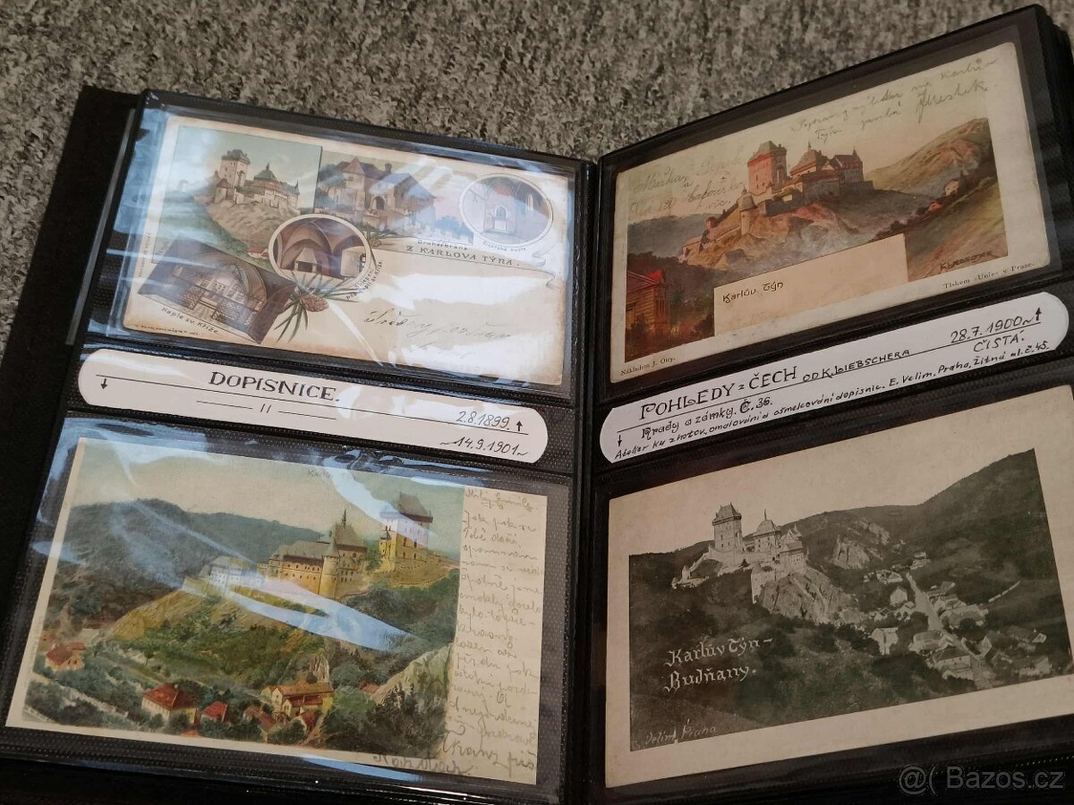 Karlštejn MEGA KOLEKCE 160 KS top pohlednic 1898-dál, ALBUM - 17