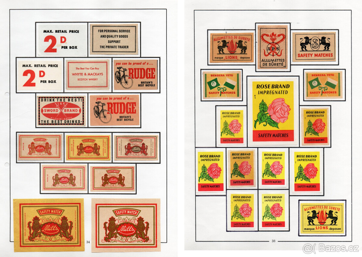 Československé zápalkové nálepky export 1945/1992 - 17