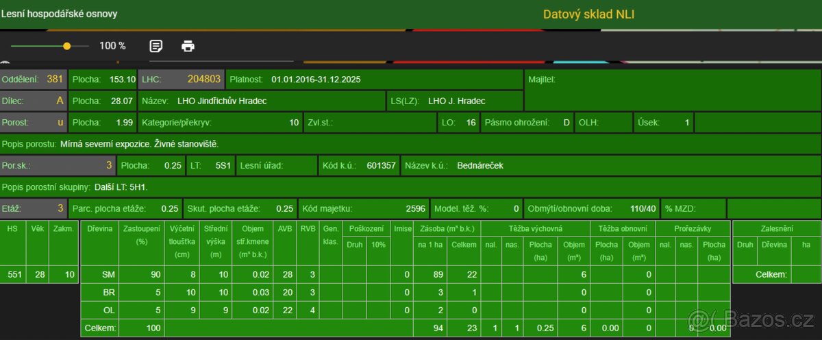 Prodám lesní pozemek v k.ú. Bednáreček - 17