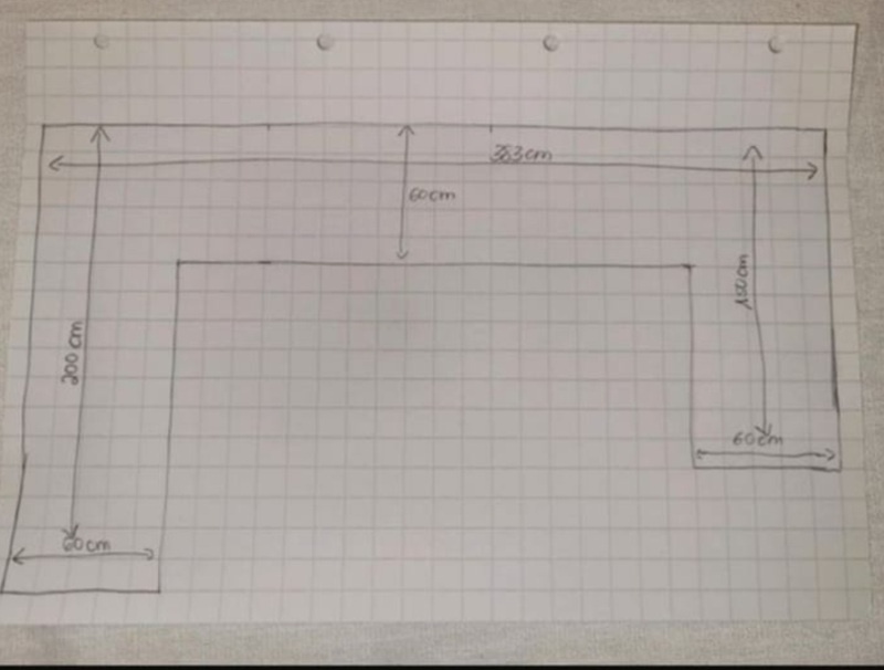 Rustikální dubová linka do U se spotřebiči,6236 - 17