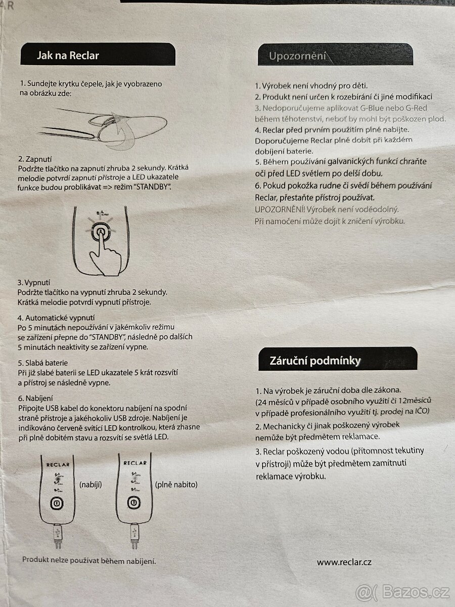 Reclar ultrazvuková špachtle, zlatá - 17