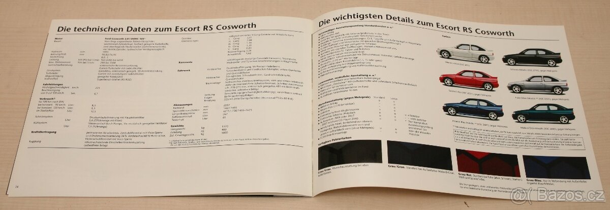 Prospekty Ford ESCORT RS COSWORTH (1992/93) - 17