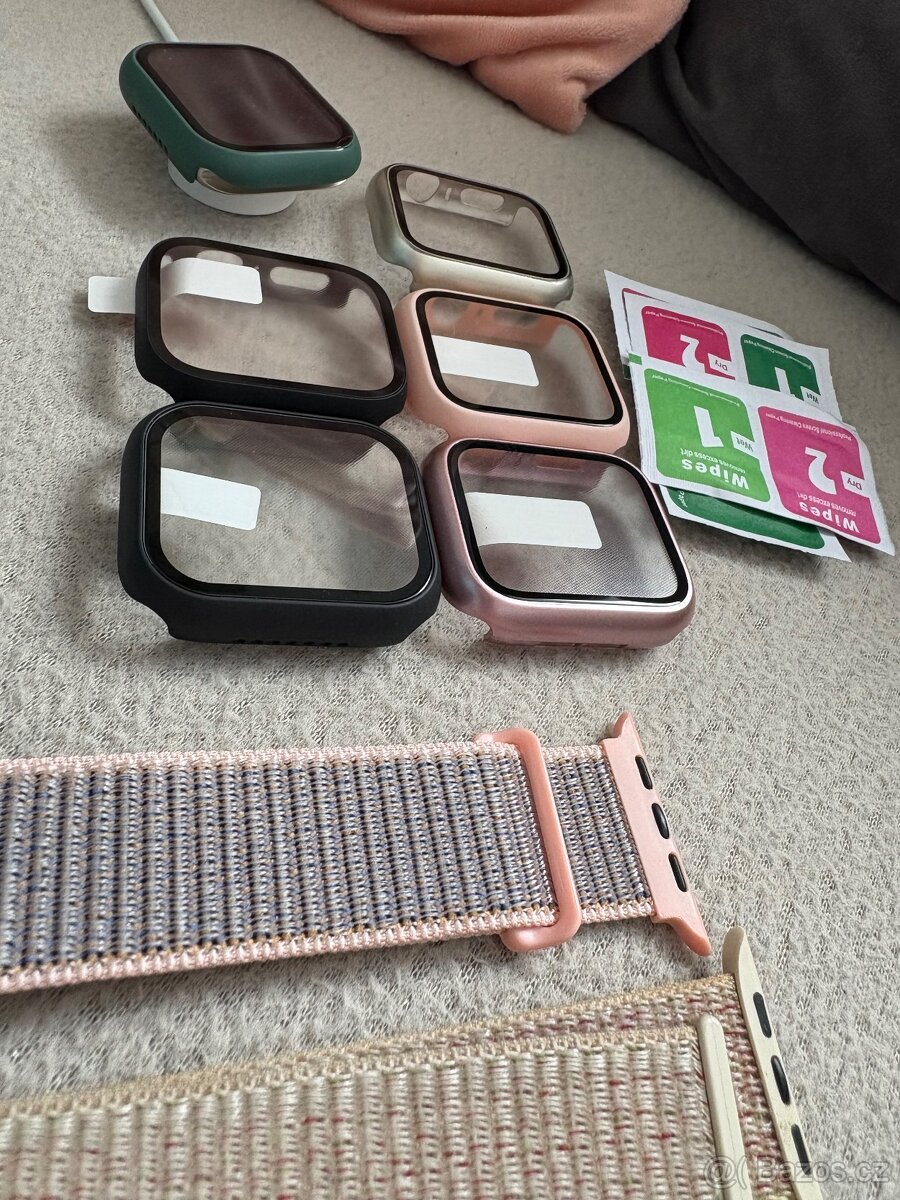 Apple Watch SE (2022) 44 mm GPS, Starlight, TOP stav+výbava - 17