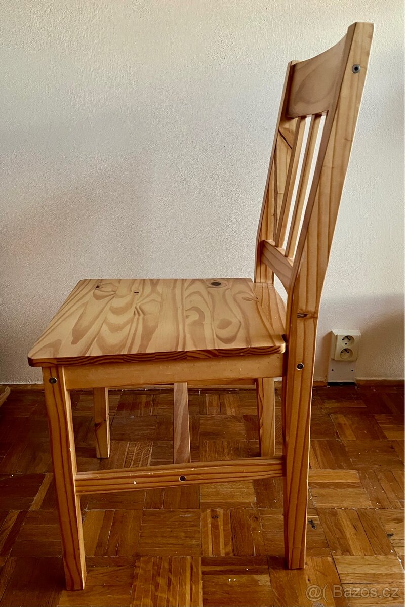 Psací stůl z masivu (borovice) + židle - 17