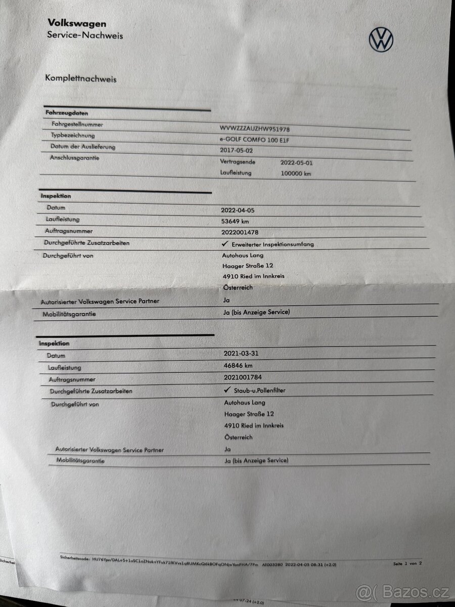 Volswagen e-Golf 100kW FCL/TČ/VIRTUAL/KESSY/DPH - 17