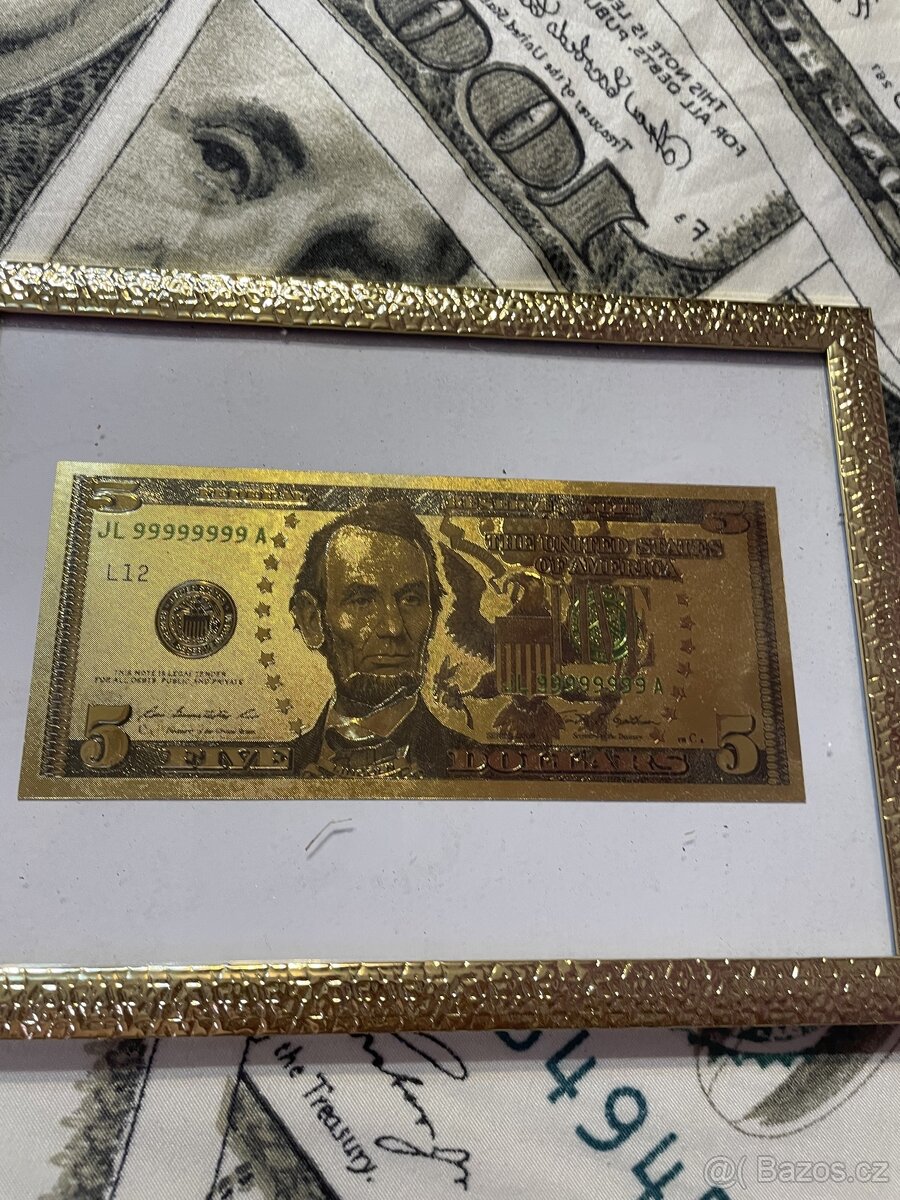 Zlatá bankovka 100 $ - 17