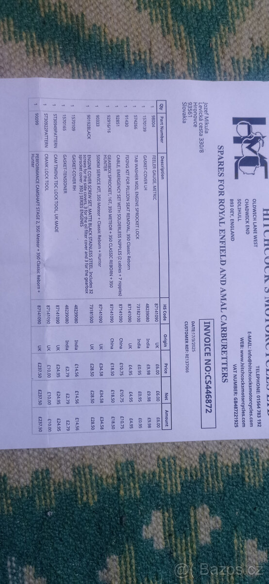 Royal Enfield -PERFORMANCE CAMSHAFT STAGE 2, 350 Meteor + 35 - 17