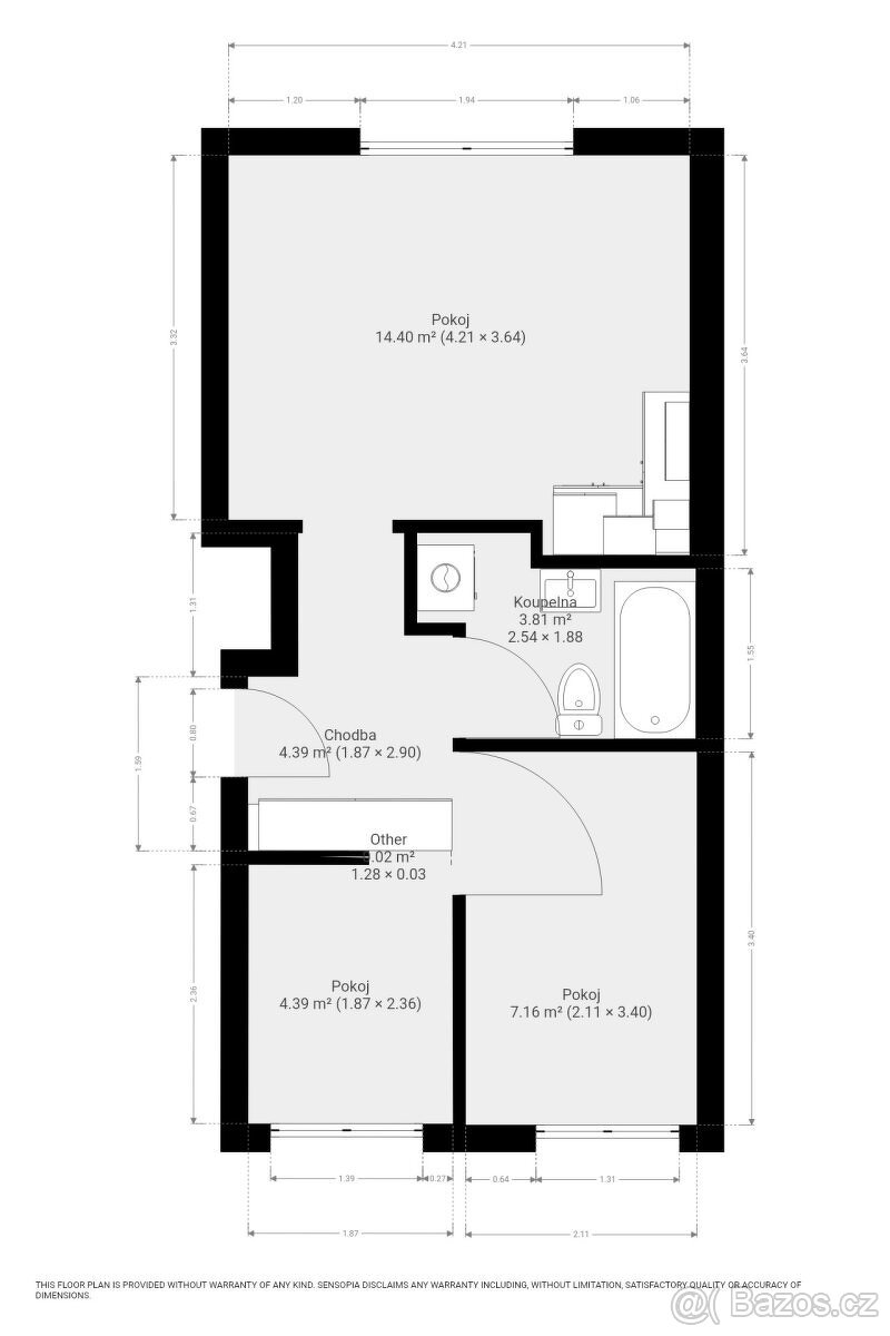 Pronájem bytu 3+kk, Bezručova čtvrť, Kuřim, 16.000 Kč/měs, - 17