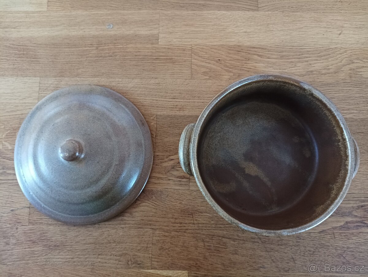 VINTAGE KAMENINOVÝ HRNEC GRÉS & POTIERS DIGOIN Z FRANCIE - 17