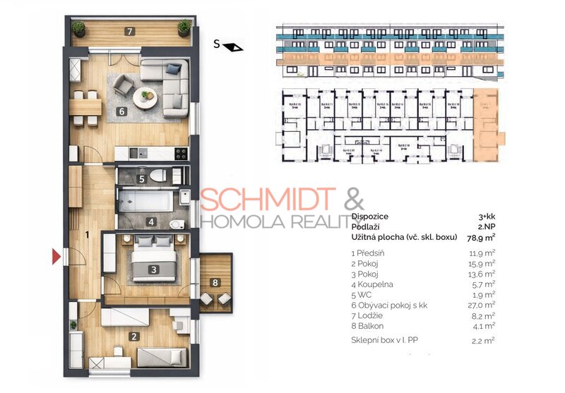 Pronájem bytu 3kk v Hustopečích - 17