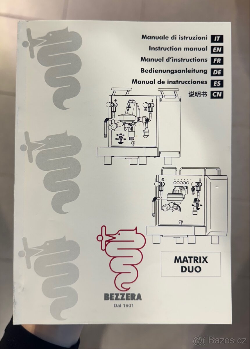 Kávovar Profi/Domácí Bezzera Matrix DE - italský - 17