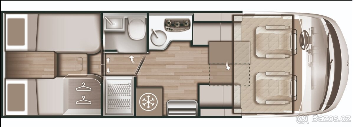 180PS 4místa 3,5t automat Mobilvetta Kyacht TL86 obytné auto - 17