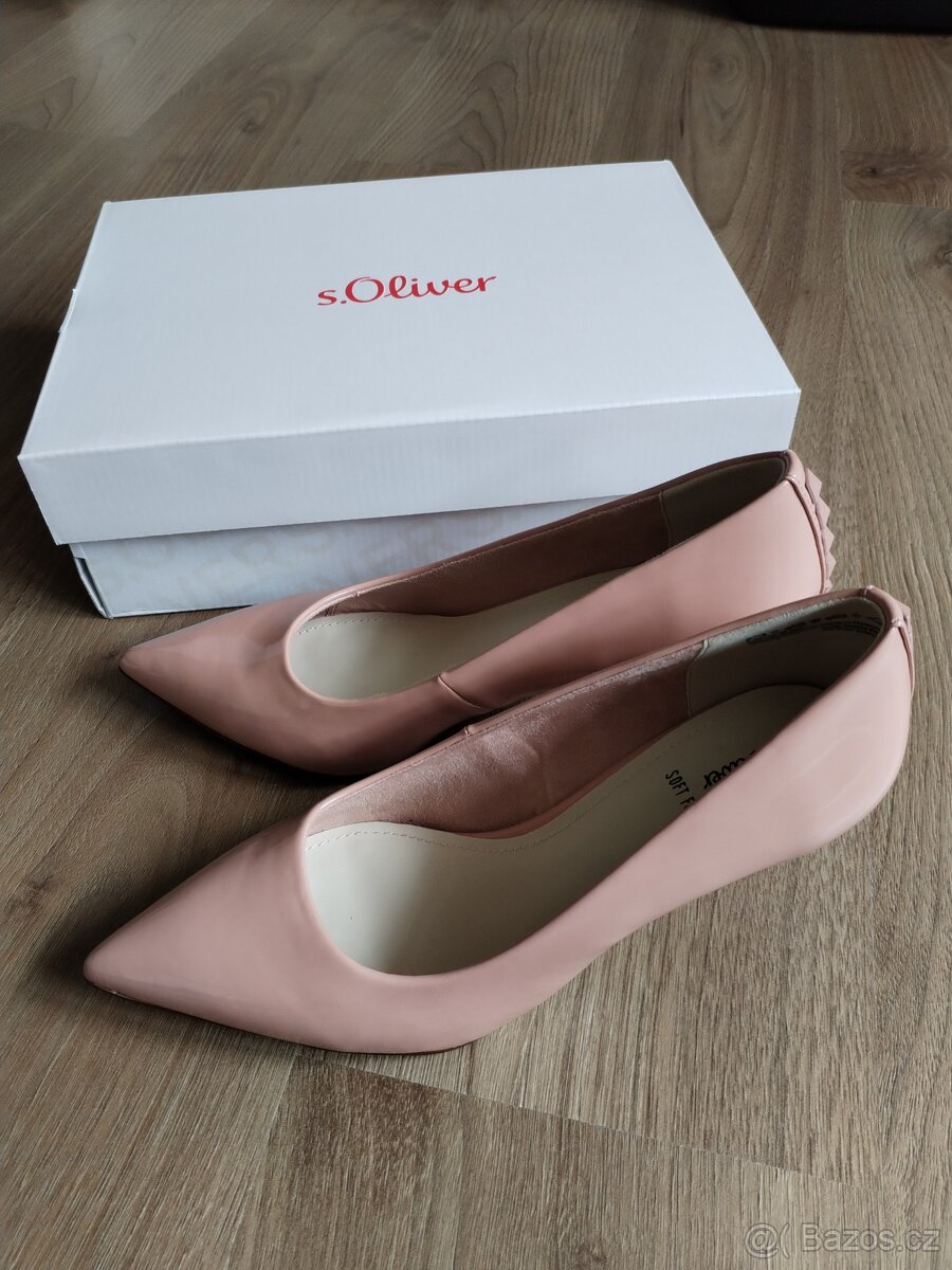 Nové lodičky s.Oliver 41 lesklé růžové - 17