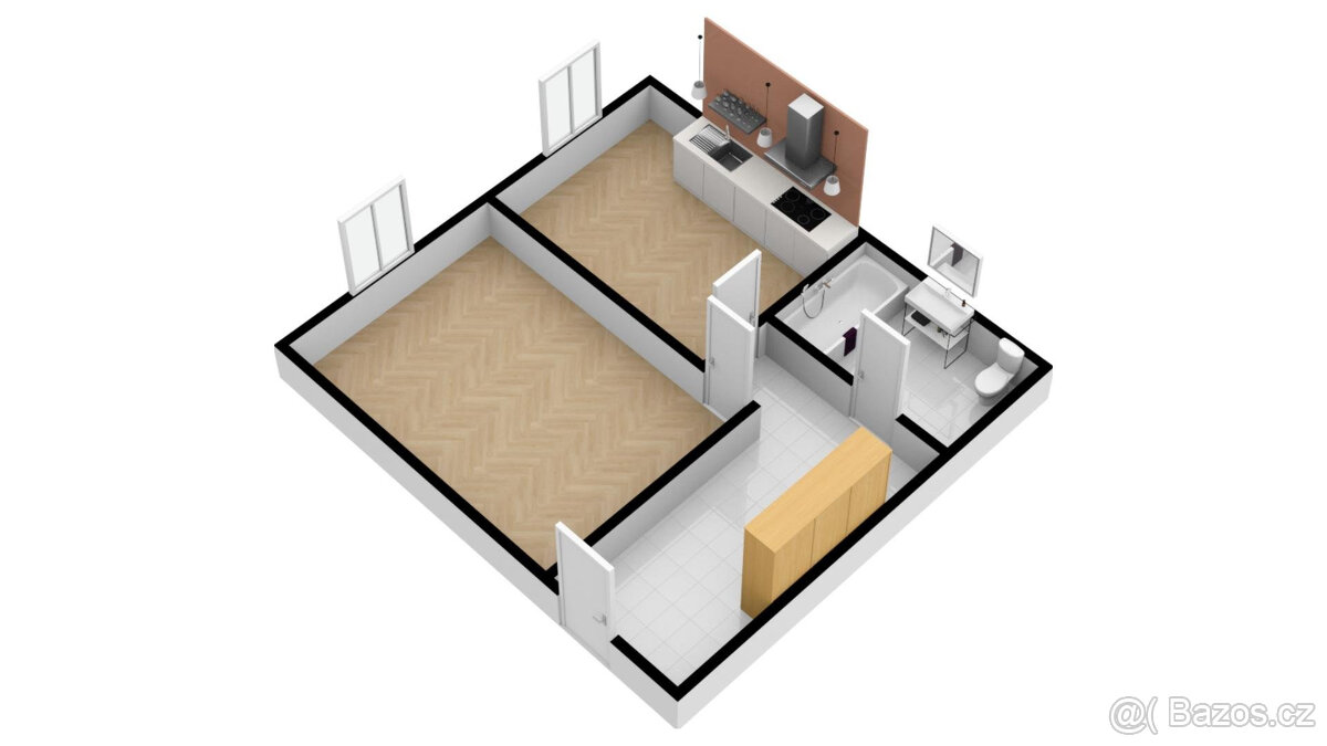 Pronájem bytu 2+kk, 45 m2, Liberec, ul. Revoluční. - 17