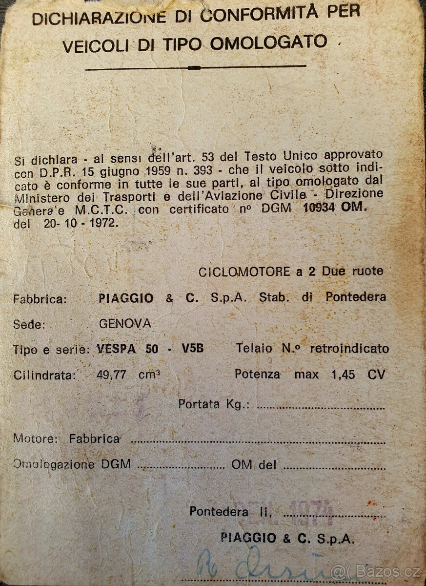 Piaggio Vespa 50 Special 1974 - 17