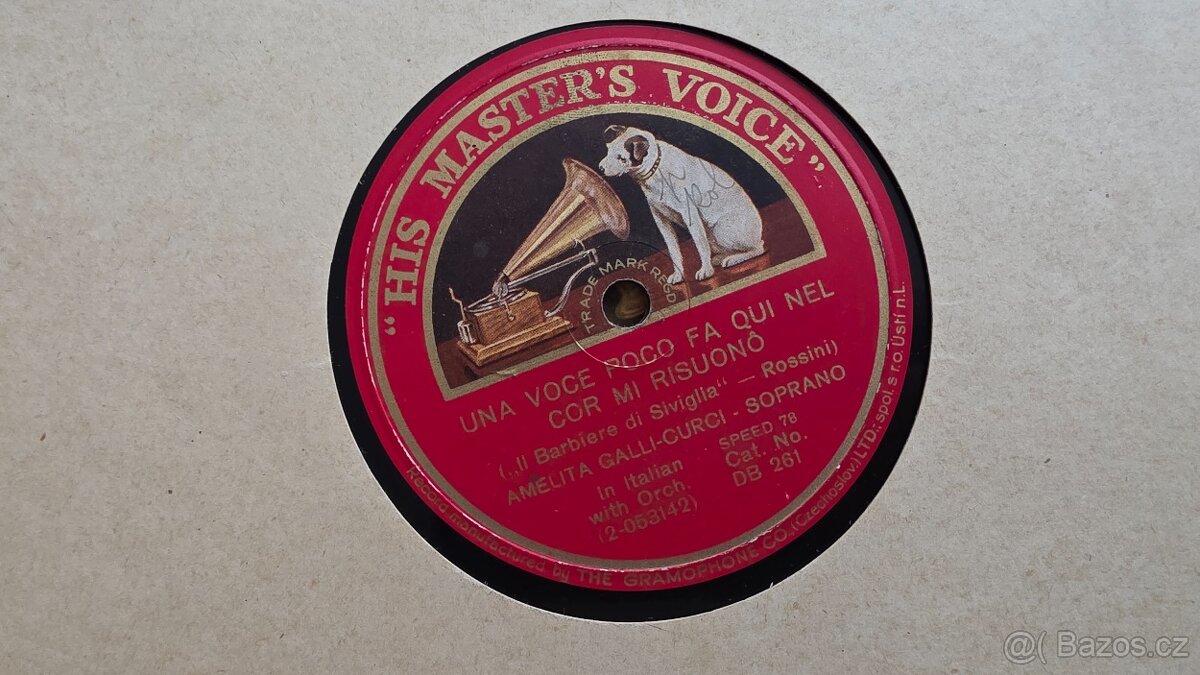 Staré šelakové desky platne LP 78 His Masters Voice - 17