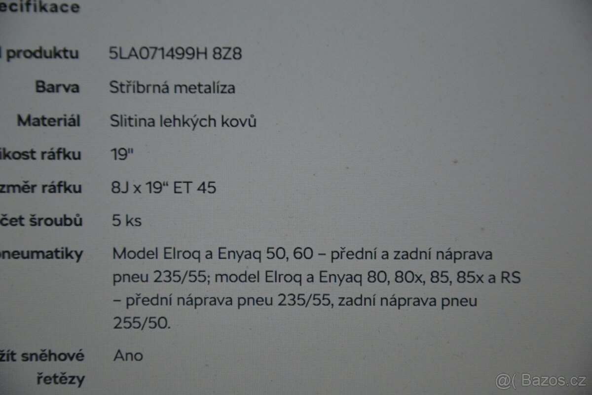Š.Elroq,Enyaq, Karoq, Seat Ateca - NOVÉ 19 orig.Alu disky- 8 - 17
