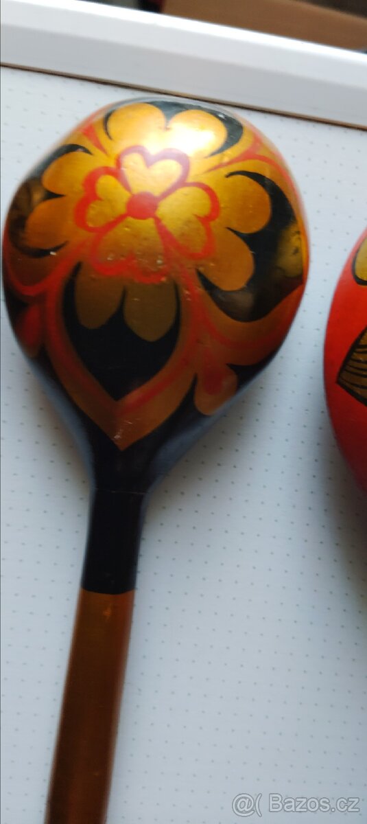 Dřevěné ručně malované lžíce SSSR - 17