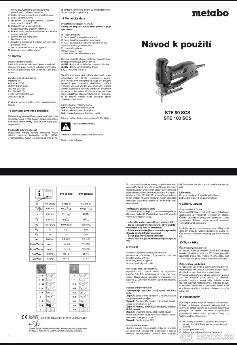 Přímočará pila Metabo STE 90 SCS Quick - 17