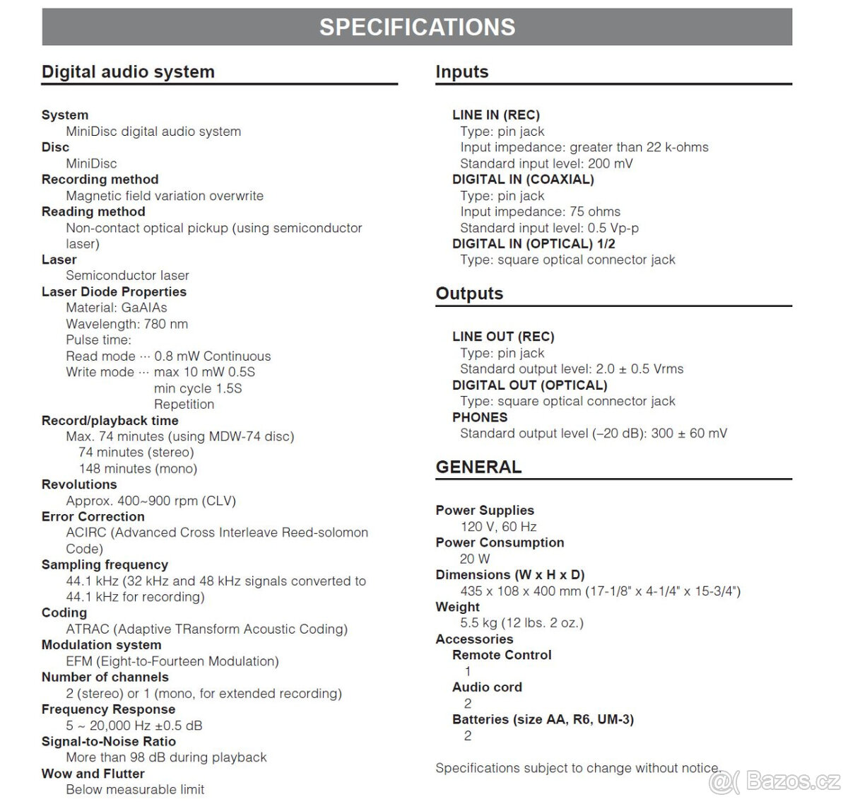 YAMAHA MDX-793 Minidisc Recorder + Příslušenství - 17