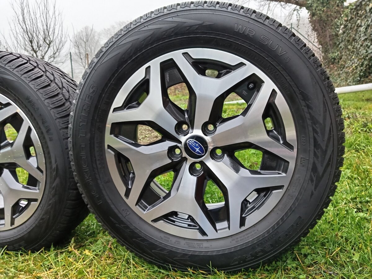 Originál ALU kola Subaru Forester + zimní pneu - 17
