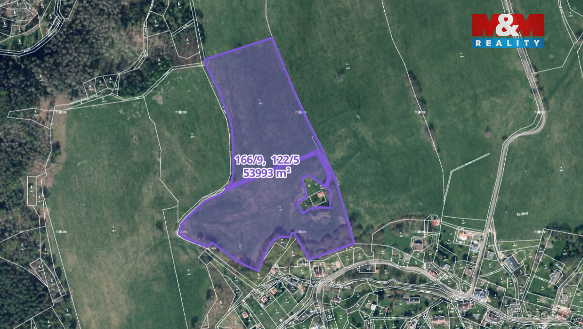 Soubor pozemků, 126193 m², Kunratice - Studený - 17