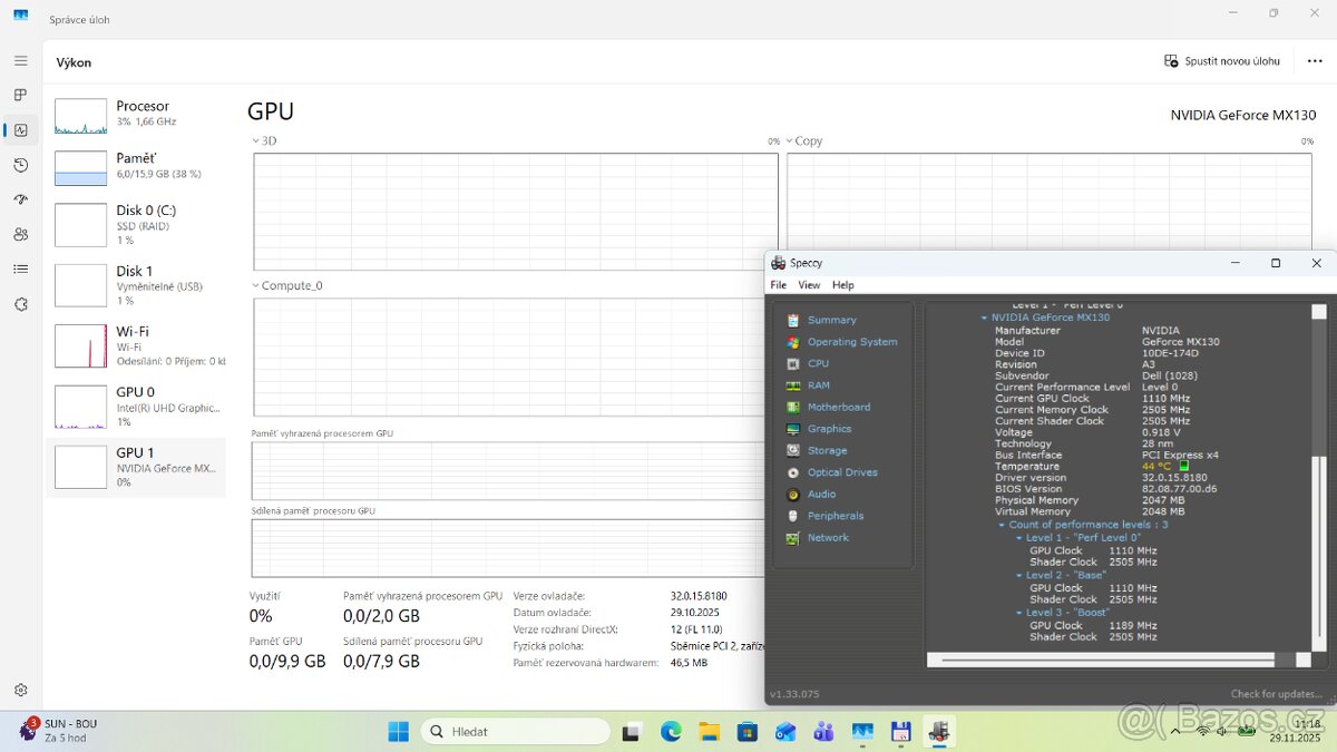 Dell 3500/15,6“/I7 8565U/SSD NVMe256GB/RAM16GB/GF MX130 - 17