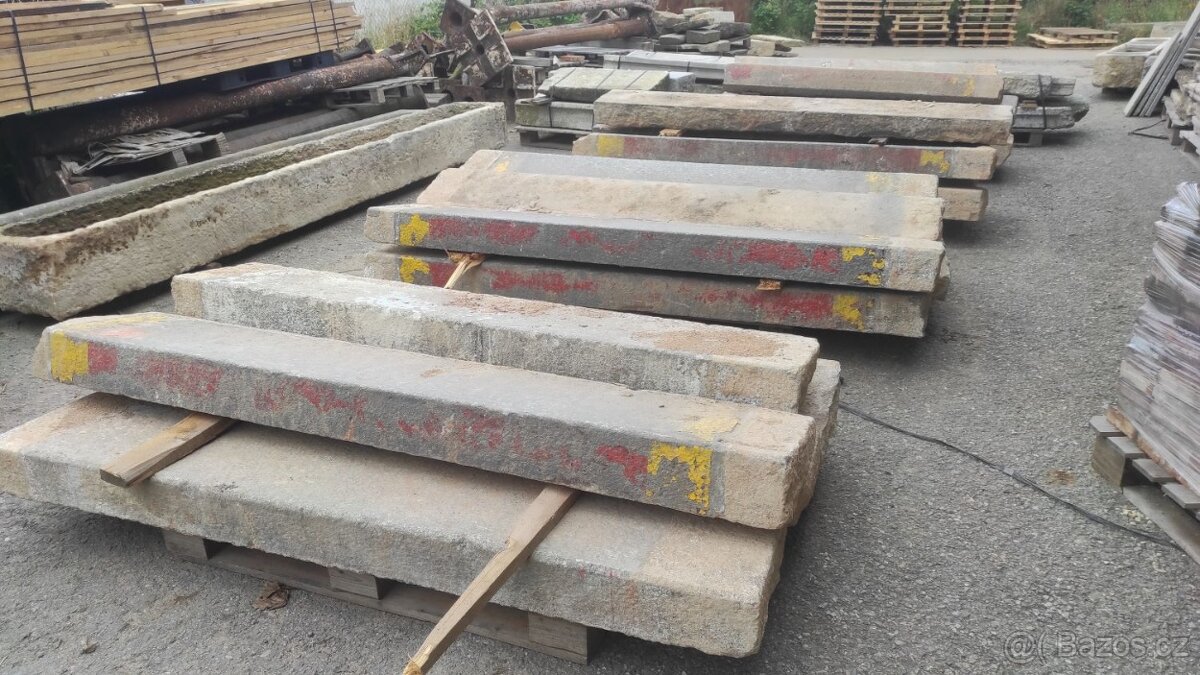 Staré kamenné schody, žulové schody, schod, 20 ks - 17