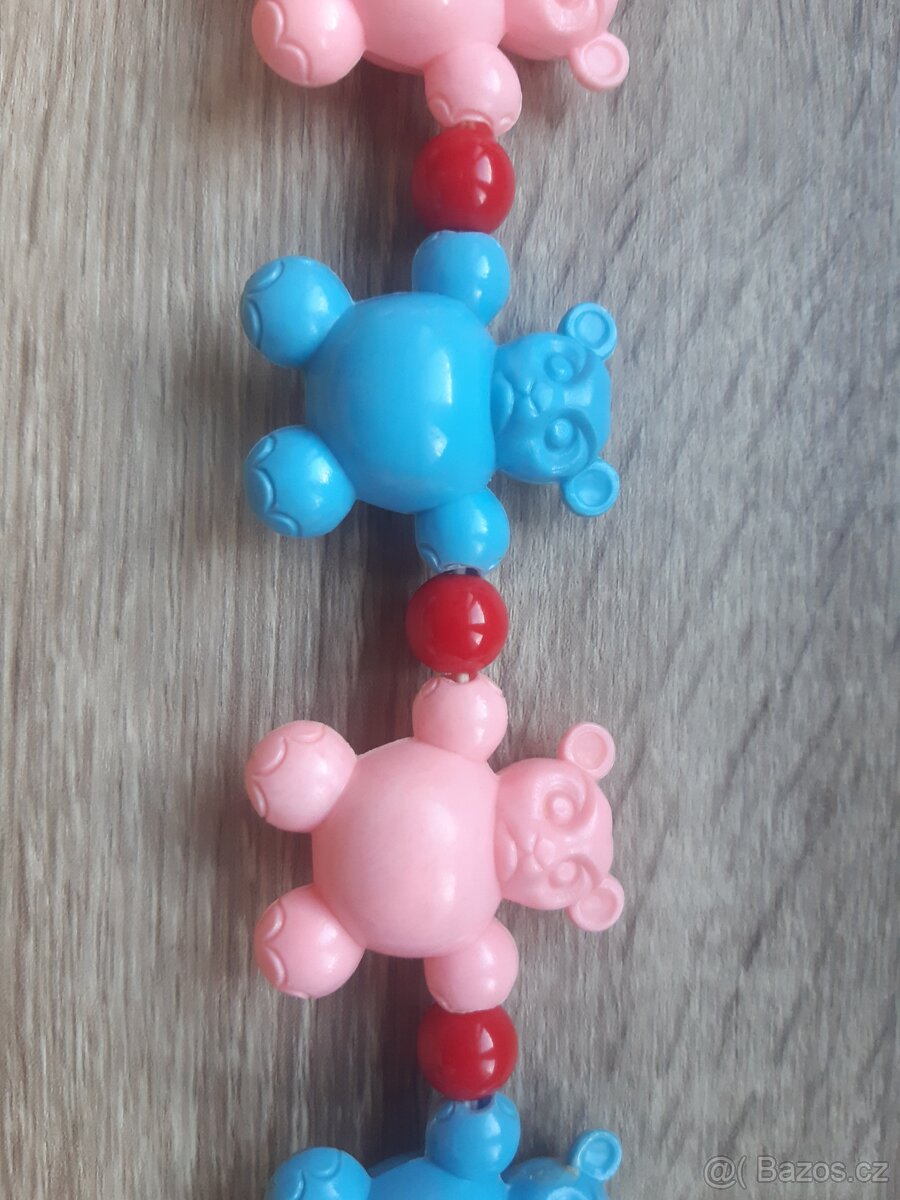 Retro řetěz na kočárek a chrastítko - 17